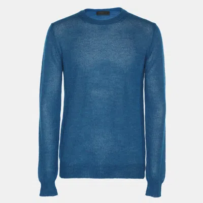 Pre-owned Prada Blue Alpaca Wool Sweater L