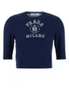 Prada Blue Cashmere Sweater In Blue