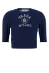 Prada Blue Cashmere Sweater In Blue