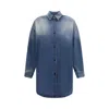 Prada Blue Cotton Denim Jacket In Blue