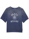 Prada Blue Cotton Fleece T-shirt