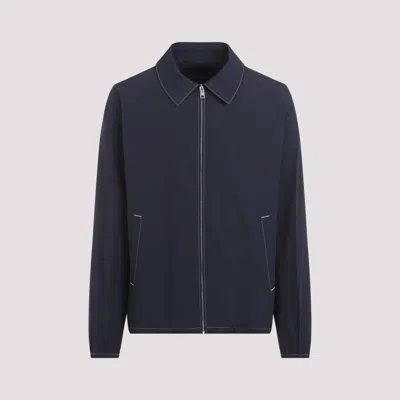 PRADA BLUE COTTON POPELINE COTTON JACKET