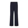 Prada Blue Cotton Popeline Pants In Black