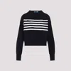 Prada Maglione In Cotone Blu Scuro Donna In Blue