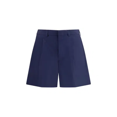 Prada Cotton Shorts In Blue