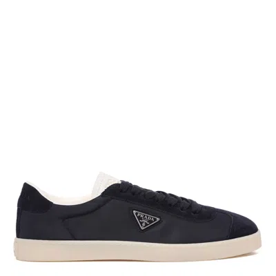 PRADA PRADA BLUE COTTON SNEAKER
