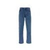 Prada Blue Cotton Straight-leg Jeans In Blue