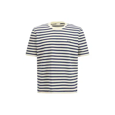 Prada Blue Cotton Sweatshirt In Black