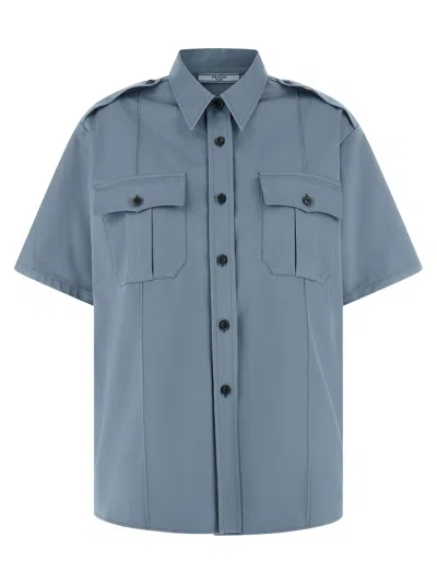 Prada Blue Cotton Women's Blouse