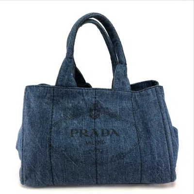 Pre-owned Prada Blue Denim Handbag ()