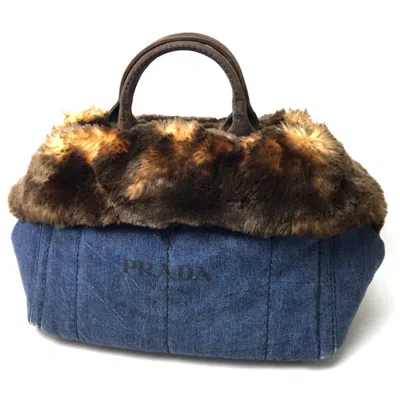 Pre-owned Prada Blue Denim Tote Bag ()