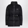Prada Midnight Blue Wool Down Jacket In Blue