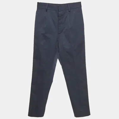 Pre-owned Prada Blue Gabardine Chino Pants Xs