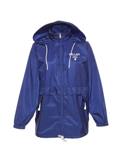 Pre-owned Prada Blue Hooded Jacket