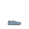 Prada Light Blue Lace Up Sneakers In Blue