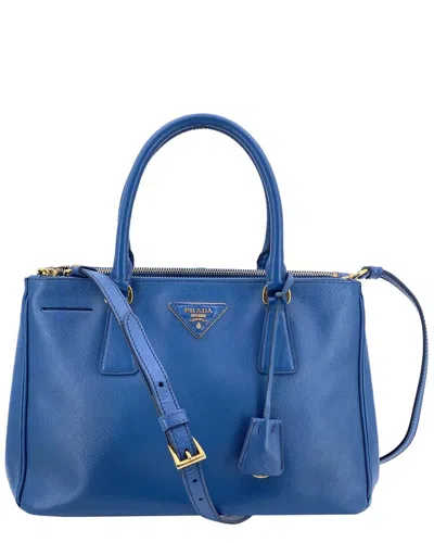 Prada Blue Leather Galleria Tote (authentic Pre-loved)