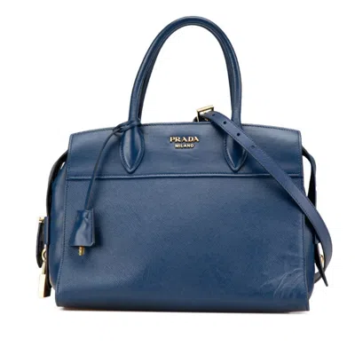 Pre-owned Prada Blue Leather Handbag Shoulder Bag ()