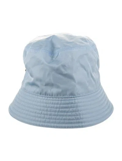 Pre-owned Prada Blue Nylon Bucket Hat