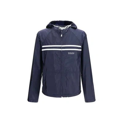 Prada Blue Nylon Shell Jacket