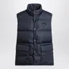 Prada Re-nylon Sleeveless Down Jacket In Blue