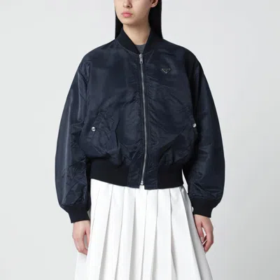 Prada Blue Re-nylon Bomber Jacket