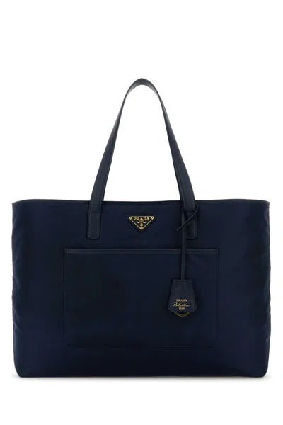 Prada Blue Re-nylon Large Re-edition 1978 Shopping Bag