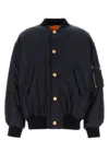 Prada Re-nylon Bomber Jacket In Blu