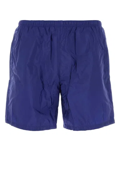 PRADA MEN BLUE RE-NYLON SWIMMING SHORTS, XS LUXURY SWIMWEAR FOR MEN DARVEYS