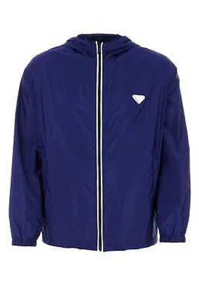 Pre-owned Prada Blue Re-nylon Windbreaker