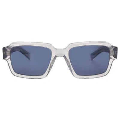 Pre-owned Prada Blue Rectangular Men's Sunglasses Pr 02zs U430a9 52 Pr 02zs U430a9 52