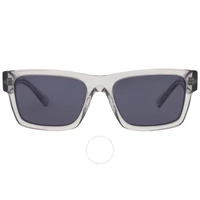 Prada Open Box -  Blue Rectangular Men's Sunglasses Pr 25zs U430a9 56 In Blue / Grey