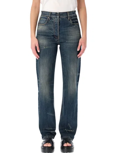 Prada Practical Five-pocket Jeans In Washed Denim In Blue