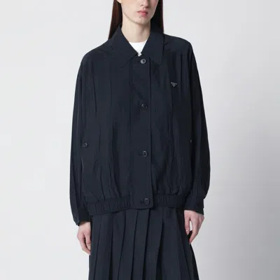 Prada Blue Silk Blouson