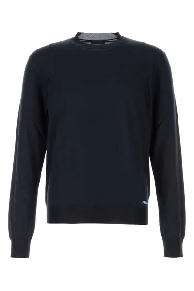 Prada Blue Silk Sweater