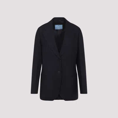 PRADA BLUE SINGLE BREASTED BLAZER