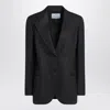 Prada Single-breasted Wool Jacket In Black