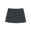 Prada Quilted Logo-plaque Mini Skirt In Gray