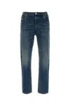 Prada Faded Effect Denim Trousers In Blue