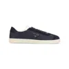 Prada Nylon Sneakers With Suede Inserts In Blue