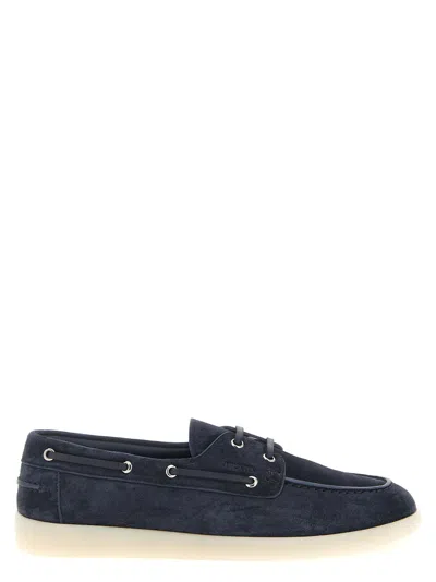 Prada Blue Solid Loafers