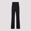Prada Virgin Wool High Waist Trousers In Black