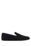 Prada Versatile Round Toe Suede Loafers