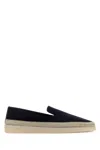 Prada Suede Loafers With Espadrille Sole And Round Toe