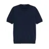 Prada Short-sleeve Wool Jumper In Blue