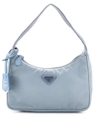 Prada Blue Tessuto Nylon Re-edition 2000 Hobo Mini (authentic Pre-loved)