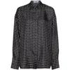 Prada Paisley Print Silk Shirt In Brown
