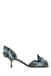 Prada Leather Pumps With Two-tone Strappy Design