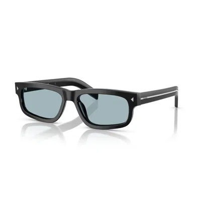 PRADA PRADA BLUE VINTAGE RECTANGULAR MEN'S SUNGLASSES PR B11S 16K60P 57