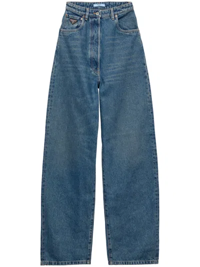 Prada Blue Wide-leg Jeans