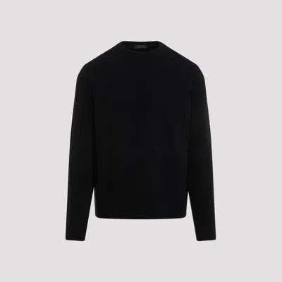PRADA MEN BLUE WOOL CREWNECK PULLOVER, M LUXURY SWEATERS & KNITWEAR FOR MEN DARVEYS